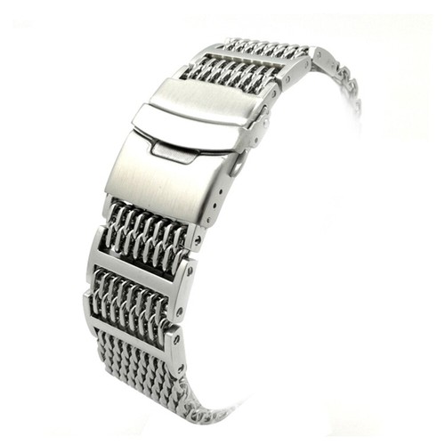 22mm stainless steel shark - stainless,