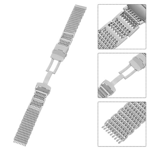 22mm shark mesh - mesh, stainless