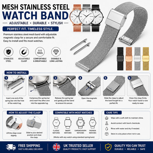 Stainless steel milanese - stainless, watch