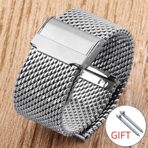 Mesh stainless steel watch - stainless,