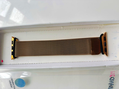 Gold metal mesh watch - mesh, strap