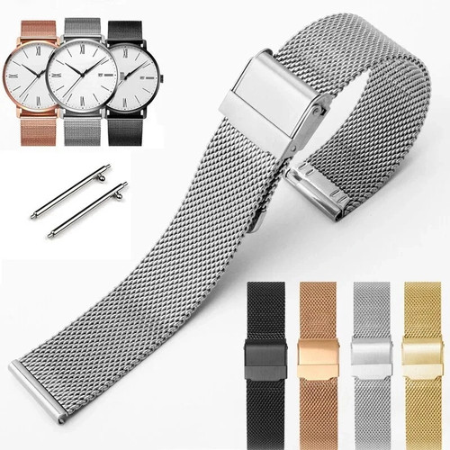 Stainless steel milanese - steel, watch