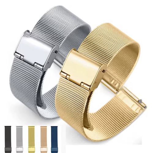 Stainless steel milanese watch - steel,