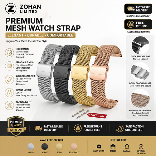 Milanese mesh watch strap - watch,